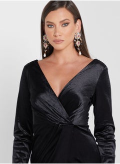 Ella Limited Edition Velvet Slit Dress  - Image 3
