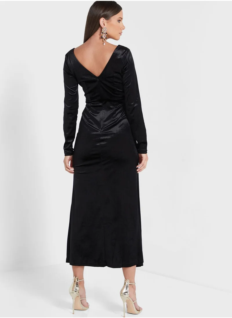 Ella Limited Edition Velvet Slit Dress