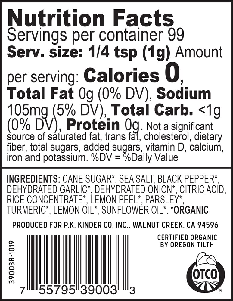 Kinder's Organic Cracked Pepper and Lemon, Premium Quality Seasoning, MSG Free and USDA Certified Organic, 3.5 oz - Image 4