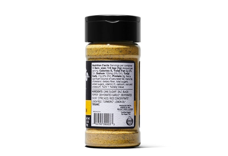 Kinder's Organic Cracked Pepper and Lemon, Premium Quality Seasoning, MSG Free and USDA Certified Organic, 3.5 oz - Image 2