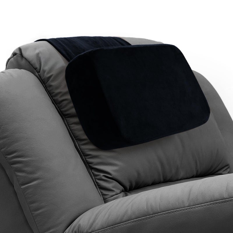 HOMBYS Memory Foam Neck Pillow for Recliner Adjustable Headrest Cushion with Soft Plush Fabric and Medium Firm Filling Design for Recliner Sofa Armchair Machine Washable and NonSlip Black