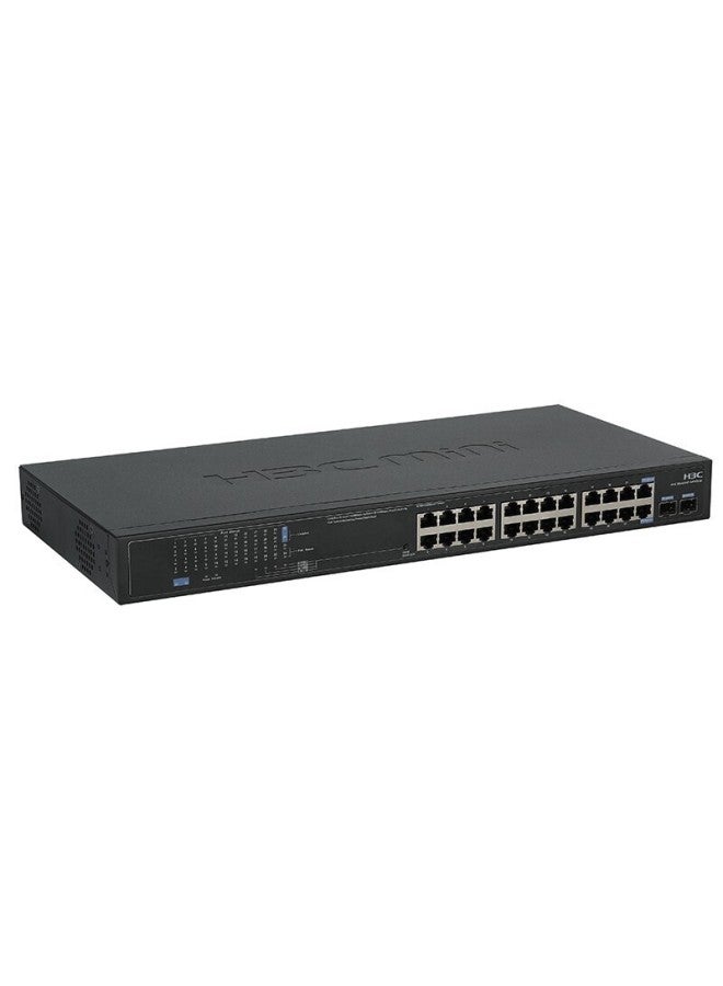 H3c Monitoring Switch 24 Electric Ports + 2 Fiber Ports Full Gigabit Non-network Management Enterprise-level Security Network Cable Splitter Rack-mounted/multi-scenario Dip Switch Ms4024p-ei - Image 1