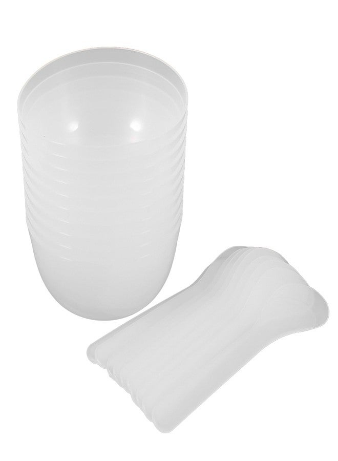 سوبفوكس مجموعة أوعية خلط سيليكون من SUPVOX، 10 قطع، قابلة لإعادة الاستخدام، وعاء خلط مكياج، وعاء خلط طين كريستالي، خلاط غراء بلاستيكي لأعمال المكياج والحرف اليدوية (شفاف) - Image 1