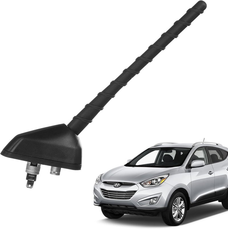 BASIKER Short Antenna Compatible with Hyundai Tucson IX35, Car Hyundai Roof Antenna Base Replacement, 7 Inch H yundai Accessories Internal Copper Coil for Enhanced Car Radio Reception - Image 1