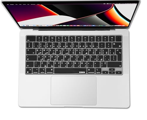 XSKN Arabic Black EU Version Silicone Keyboard Cover for Apple MacBook Air 13/15 inch with M5/M4/M3/M2 Chip and MacBook Neo with A18 Pro Chip - Image 2