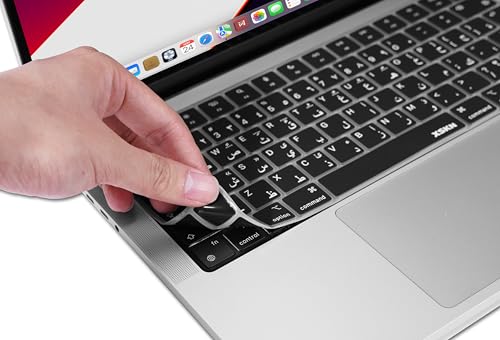 XSKN Arabic Black EU Version Silicone Keyboard Cover for Apple MacBook Air 13/15 inch with M5/M4/M3/M2 Chip and MacBook Neo with A18 Pro Chip - Image 3