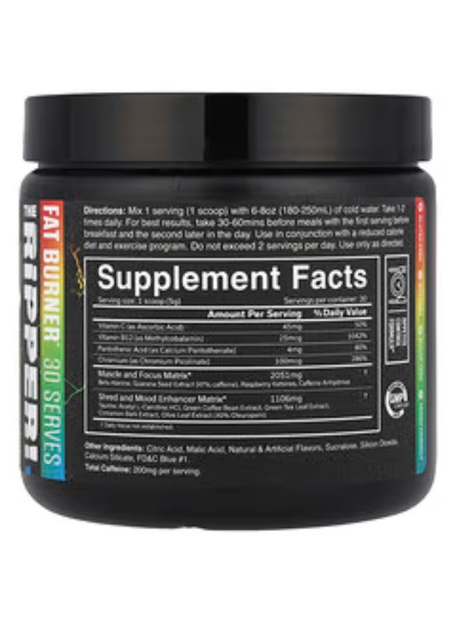JNX Sports, The Ripper, Fat Buner, Sour Candy, 5.3 oz (150 g) - Image 2