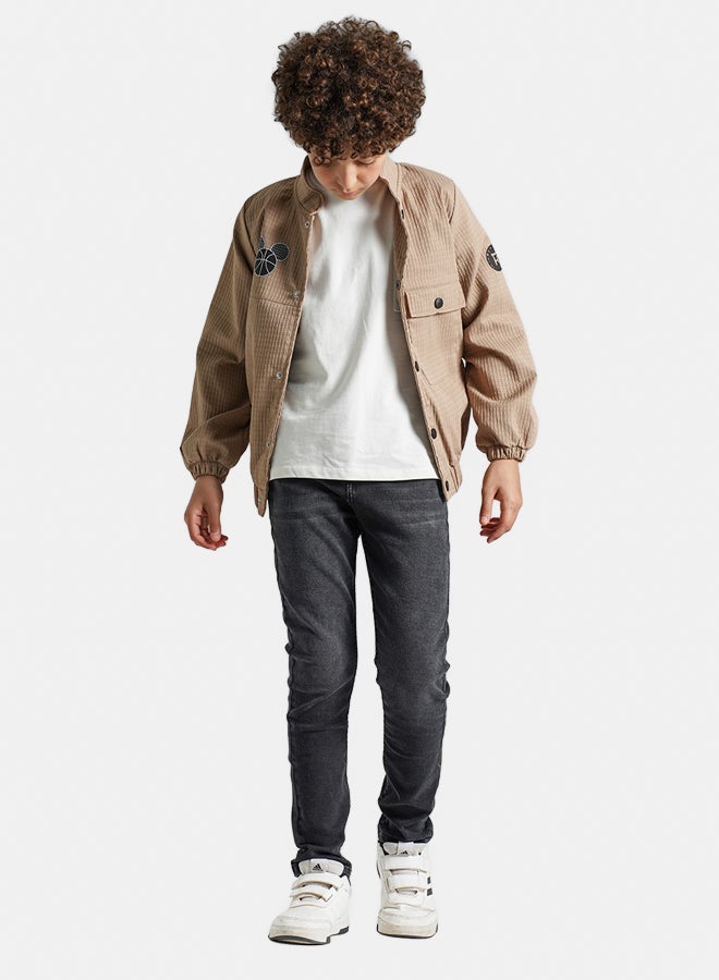 ريمينت بنطال جينز ضيق بليكرا للولاد اسود - Image 2