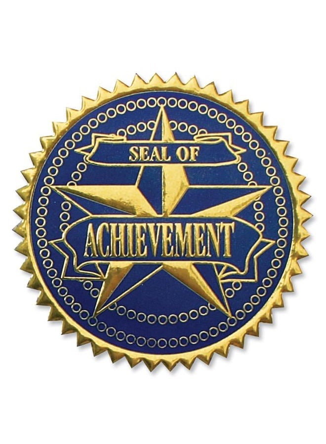 PaperDirect Deluxe Embossed Achievement Gold/Blue Foil Certificate Seals, 2 Inch, Self Adhesive, 102 Count - Image 2