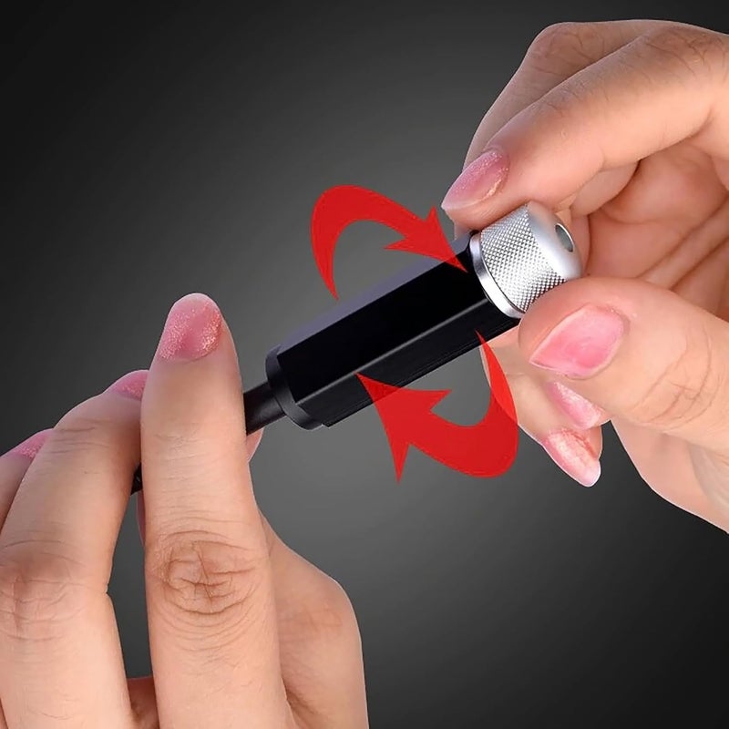 GLUN® ® ضوء ليزر نجوم السقف الداخلي للسيارة والغرفة، جهاز عرض ضوء ليزر نجمي، منفذ USB، زينة منزلية ليلية، حزمة من 1 - Image 2