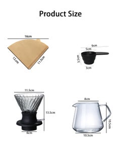 CHOIWIN Smart Cup Set, Hand-pour Coffee Maker Set V60 Size 02 Professional Manual Coffee Pro Tool Kit Barista 4 in 1  - Image 3