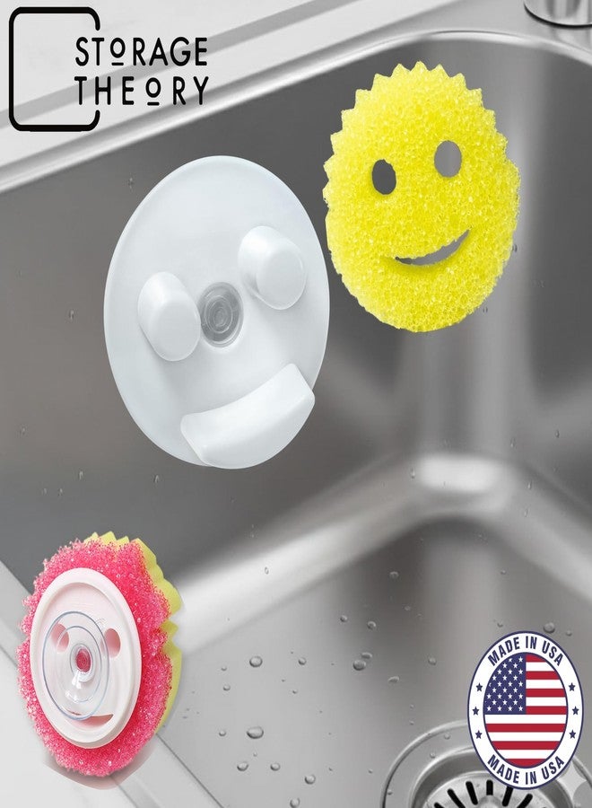 بيرا تك إنداستريز حامل إسفنج سكراب دادي - يمنع تبلل الإسفنج بفضل قاعدة التثبيت بالشفط - متوافق مع حامل سكراب مامي ومنظم حوض المطبخ من بيراتيك - أبيض، عبوة واحدة - Image 2