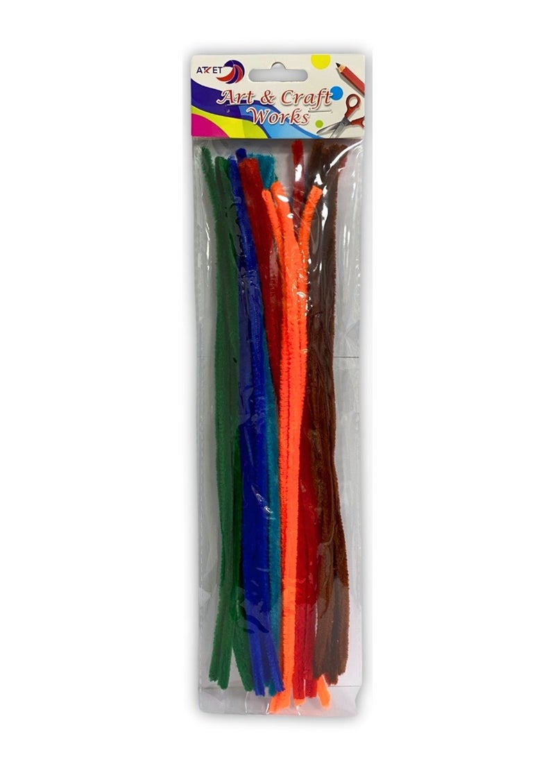 ATKET 20-Piece Pipe Cleaners Assorted Colours 30cm Size - Image 1