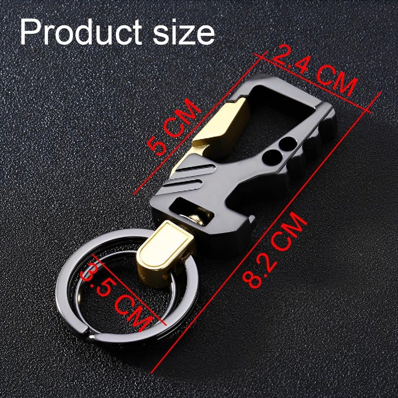 JNNJ Zinc Alloy Metal Key Chain with Bottle Opener and Carabiner Closure - Image 2