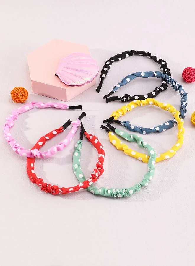 Take Two  Set of 6 - Polk Dot Pattern Headband for Women | Best Price UAE