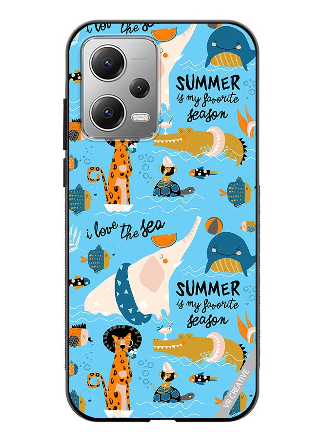 VR CREATIVE Protective Case Cover For Xiaomi Redmi Note 12 Funny Cat Design Multicolour - Image 1