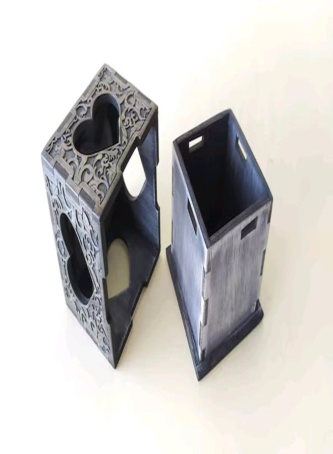 MeeCraft Puzzle Lock Wooden Ring Box - Ideal Gift for Engagement and Wedding, 5x5x4 cm - Image 5
