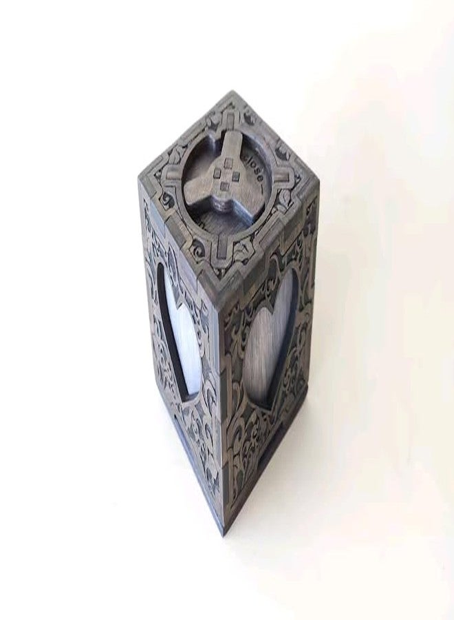 MeeCraft Puzzle Lock Wooden Ring Box - Ideal Gift for Engagement and Wedding, 5x5x4 cm - Image 1
