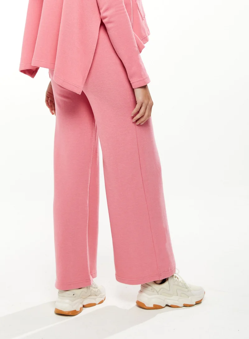 Liquorish  Wide-leg Tracksuit Pant Pink for Women | Best Price UAE