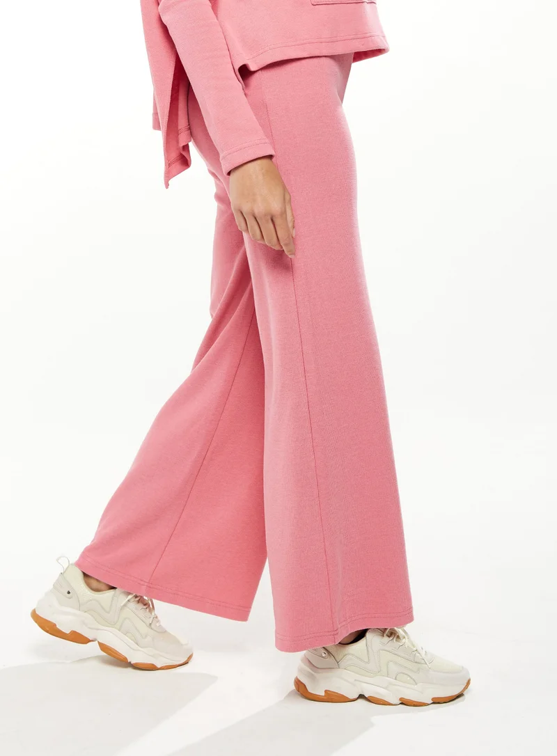 Liquorish  Wide-leg Tracksuit Pant Pink for Women | Best Price UAE