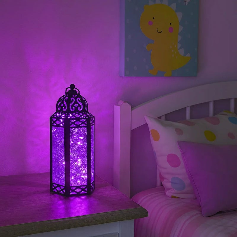 Vela Lanterns فوانيس شموع معدنية مغربية زهرية 10.5 بوصة مع أضواء خرافية LED عن بعد - فوانيس خيالية قوطية لمراكز الطاولات في عيد الهالوين، ديكور داخلي، فناء خارجي وشرفة - Image 3