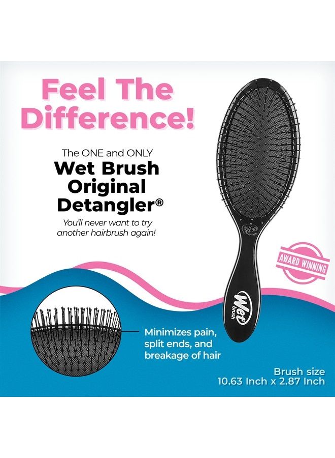 Wet Brush Original Detangling Hair Brush, Classic Black - Ultra-Soft IntelliFlex Bristles - Detangler Brush Glide Through Tangles With Ease For All Hair Types - For Women, Men, Wet & Dry Hair - Image 2