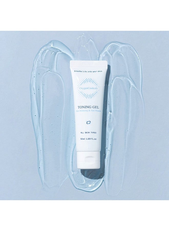 OxygenCeuticals Toning Gel - Anti-Aging Gel for Skin Firming and Toning, pH-Balancing Anti-Wrinkle Toner for Face and Body, Travel Sized (50ml / 1.69 oz) - Image 3