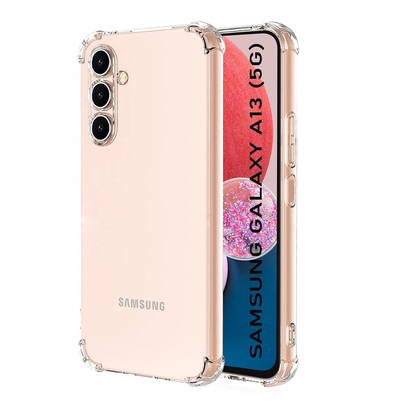 Cedo Samsung Galaxy A13 (5G) Bumper Case | Soft Jel Flexible Thin Full Protection Shock Proof Clear TPU Back Case Cover for Samsung Galaxy A13 (5G) (Transparent) - Image 1