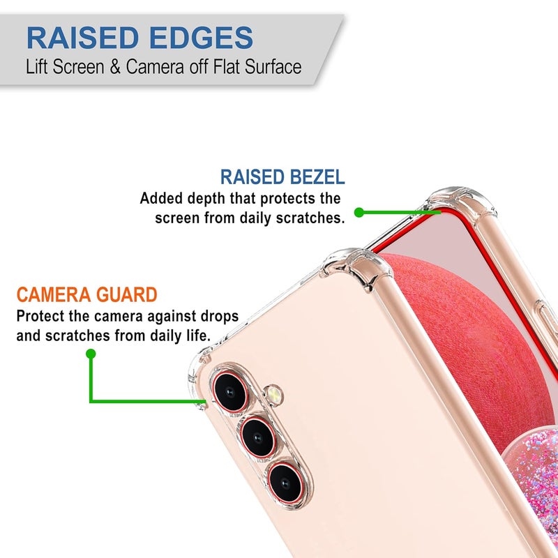 Cedo Samsung Galaxy A13 (5G) Bumper Case | Soft Jel Flexible Thin Full Protection Shock Proof Clear TPU Back Case Cover for Samsung Galaxy A13 (5G) (Transparent) - Image 2