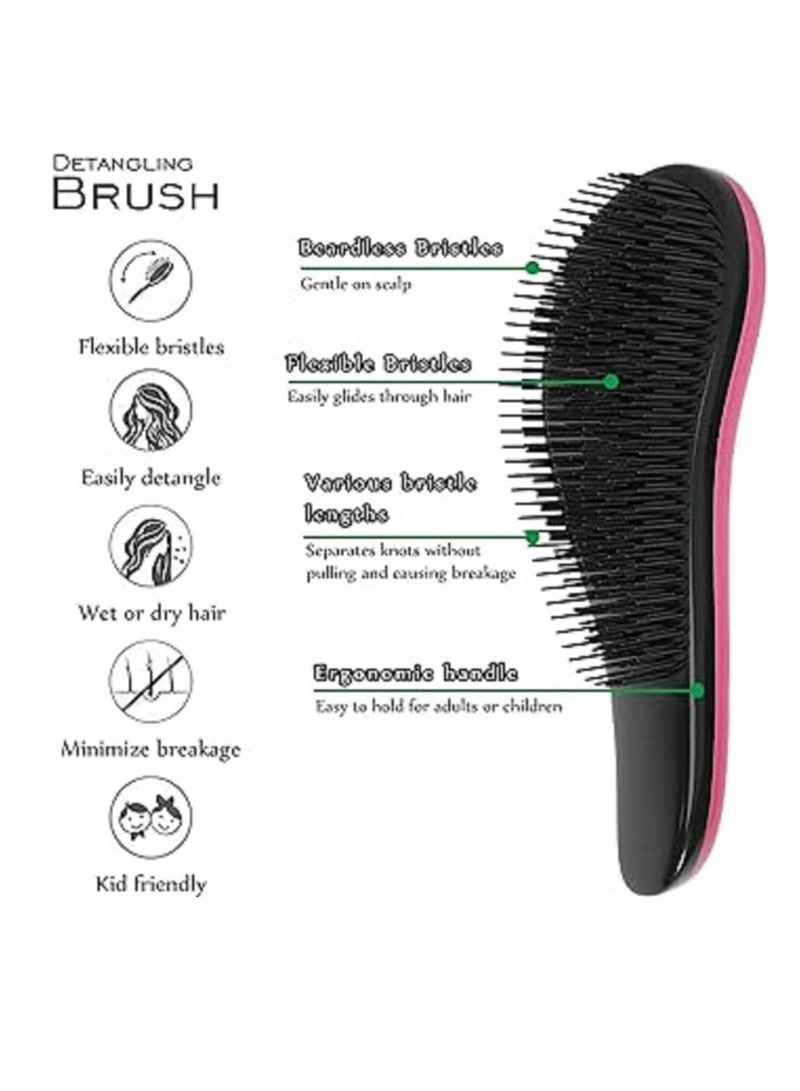 Generic Comprehensive personal care set: foot file, plastic hair brush and sponge bath glove, body and hair cleaning tools suitable for all ages.  - Image 2