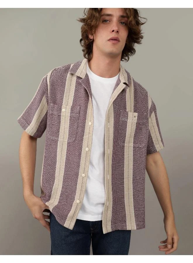 امريكان ايجل Stripe Poolside Relaxed Fit Button Down Shirt