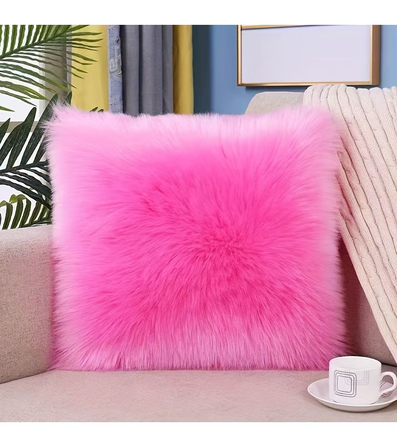 Purple Mini Square Plush Pillow For Bedroom Living Room Car Decorative Cushion 11.81 Inch - Image 1