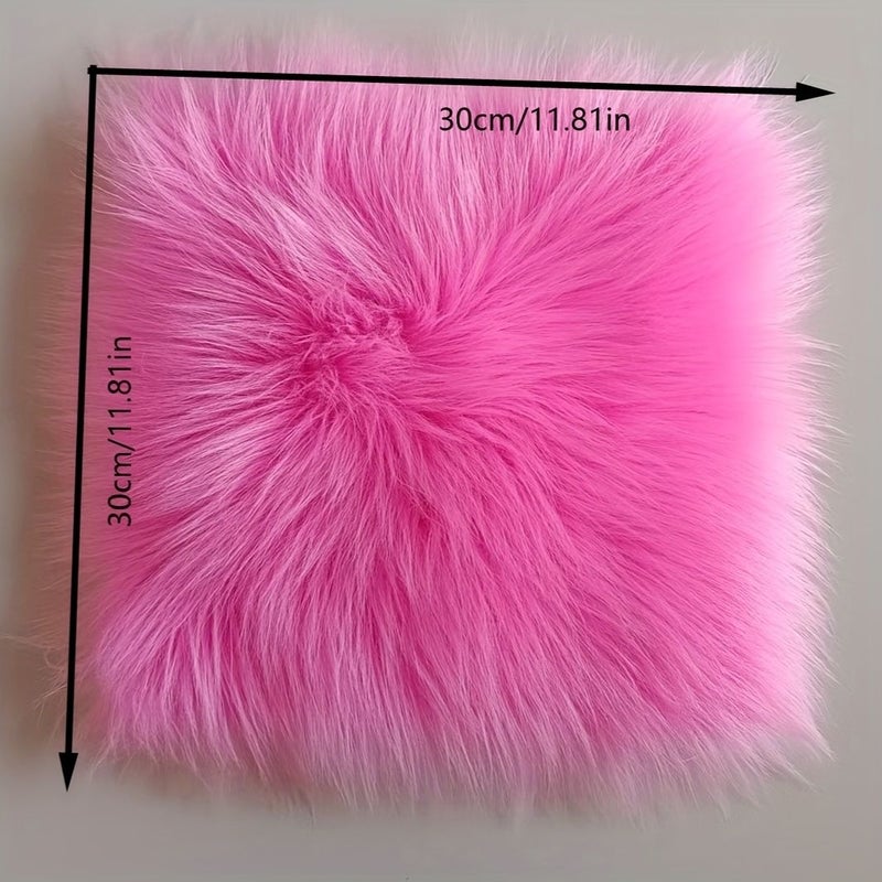 Purple Mini Square Plush Pillow For Bedroom Living Room Car Decorative Cushion 11.81 Inch - Image 3