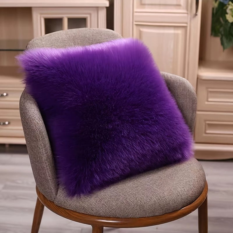 Purple Mini Square Plush Pillow For Bedroom Living Room Car Decorative Cushion 11.81 Inch - Image 2