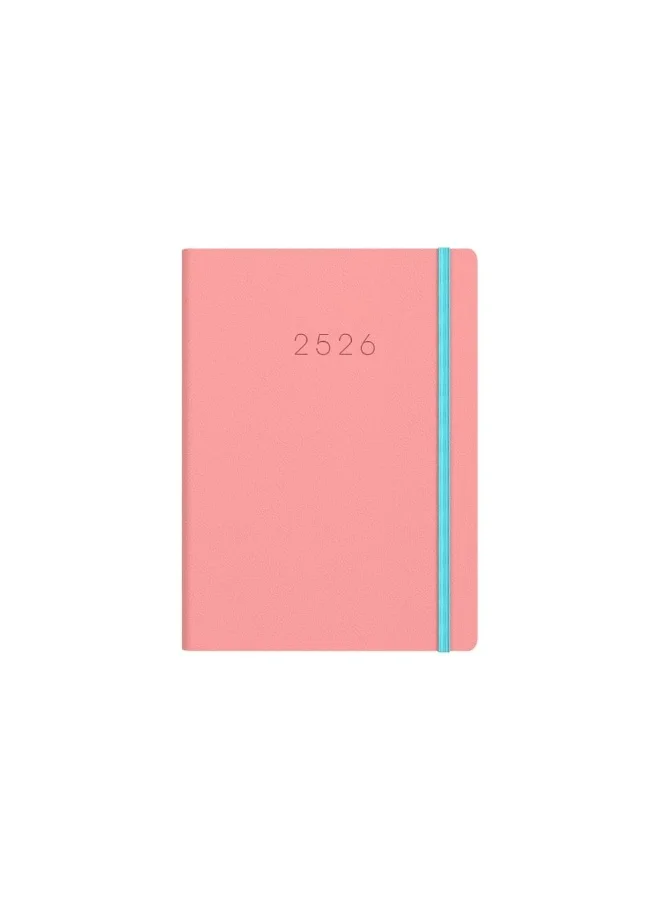 Collins Collins A5 Legacy 14 Month Mid/Academic Year Planner, July 2025-August 2026-Pink