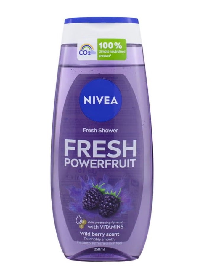 نيفيا جل استحمام باور فروت منعش بمضادات الأكسدة برائحة التوت البري 250ملليلتر - Image 1