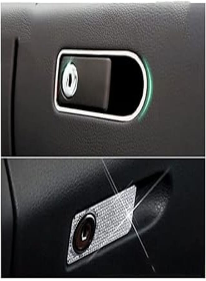Compatible with Mercedes GLK 2016 2016 2016 2016 Dash Drawer Handle Cover Accessory - Silver