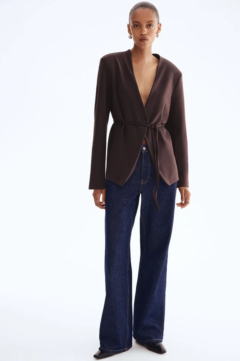 H&M Tie-belt blazer