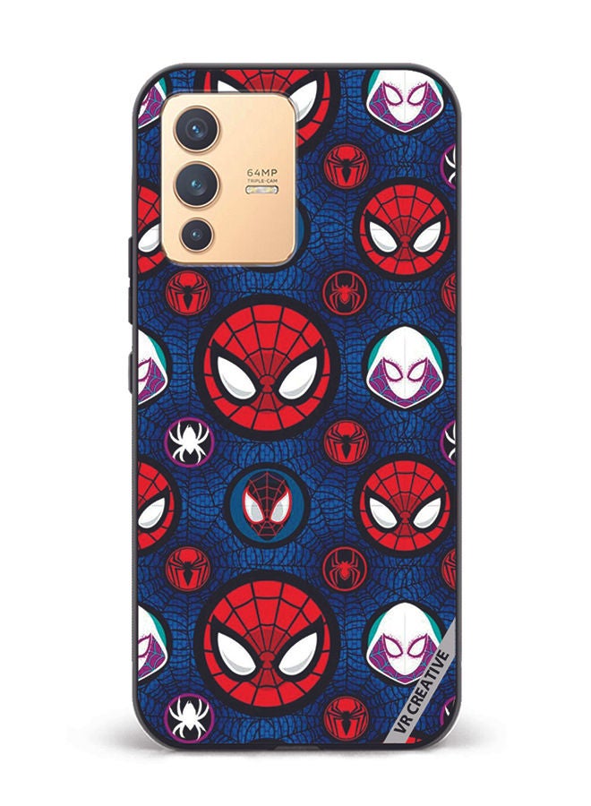 VR CREATIVE Protective Case Cover For Vivo V23 5G Spiderman Design Multicolour - Image 1
