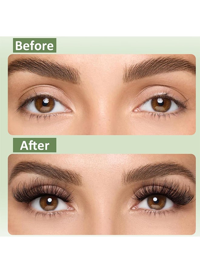 قِيرّا مجموعة رموش صناعية DIY - 551 خصلة مع ملاقط، قابلة لإعادة الاستخدام، طبيعية وكثيفة، 6 أنماط - Image 5