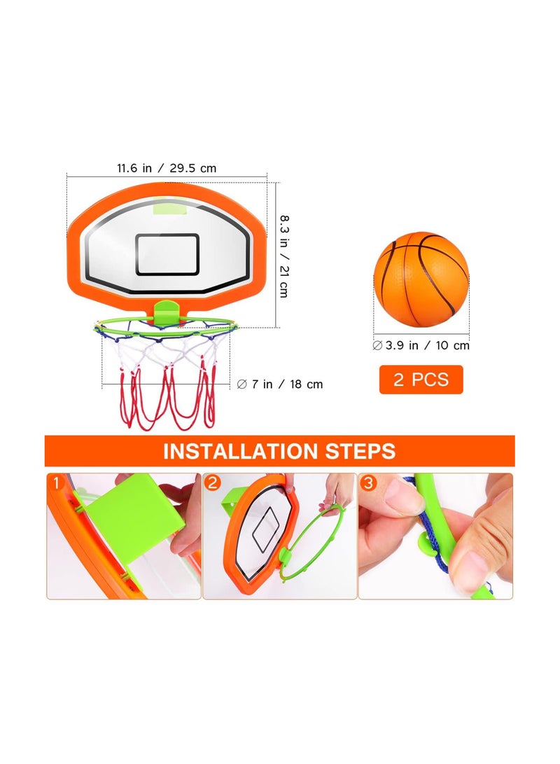 GGOOT Basketball Hoop with Balls, Wall Mount Inflatable Basketball Hoop Basketball Net Basketball Backboard Set for Basketball Lovers Indoor Outdoor Use  - Image 4