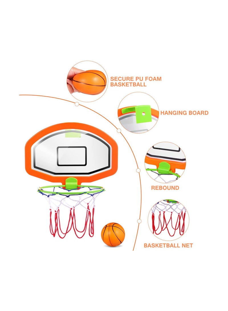 GGOOT Basketball Hoop with Balls, Wall Mount Inflatable Basketball Hoop Basketball Net Basketball Backboard Set for Basketball Lovers Indoor Outdoor Use  - Image 3