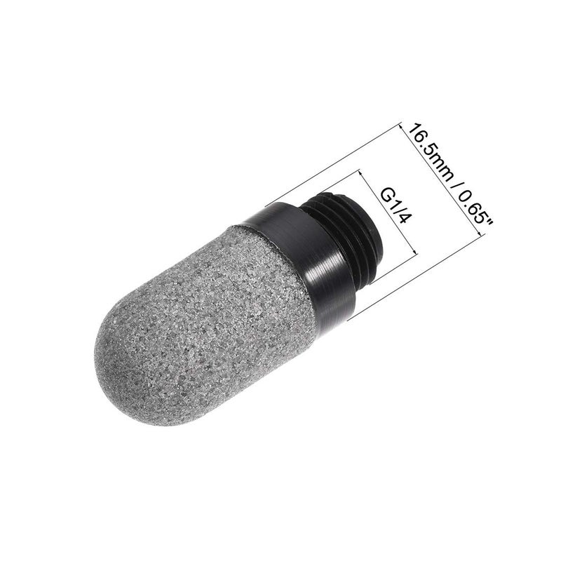 uxcell Pneumatic Air Muffler G1/4 Male Thread Plastic Breather Exhaust Muffler 2pcs - Image 3