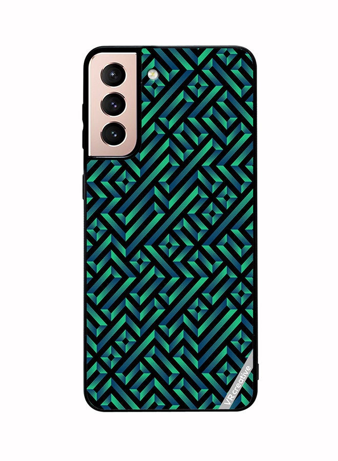 VR CREATIVE Protective Case Cover For Samsung Galaxy S21 5G Geometric Pattern Design Multicolour - Image 1