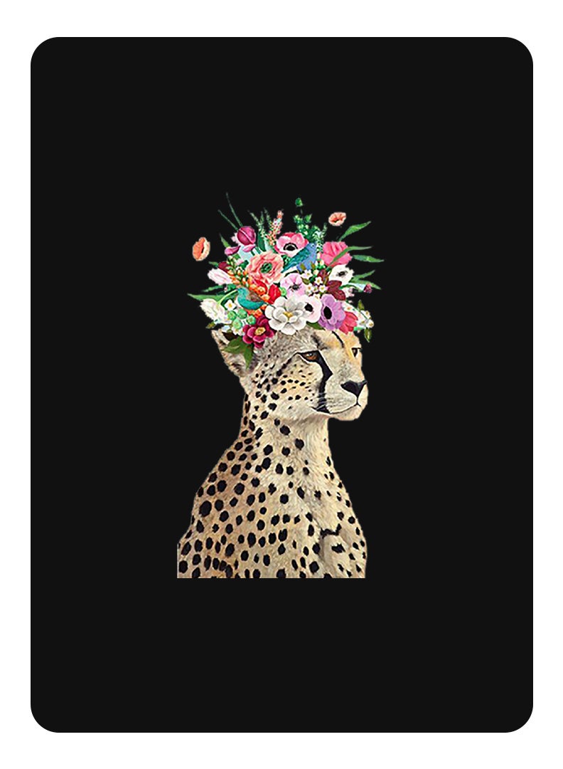 Theodor Protective Flip Case For Google Pixel Tablet With Trifold Stand Auto Wake Sleep Shockproof Cover Cheetah Flower - Image 1