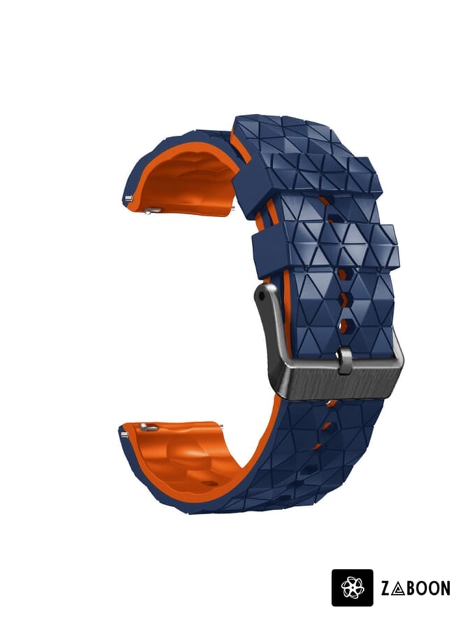 Zaboon Xiaomi Haylou RS4 LS12 22mm Football Pattern Two-Color Silicone Strap - Image 2