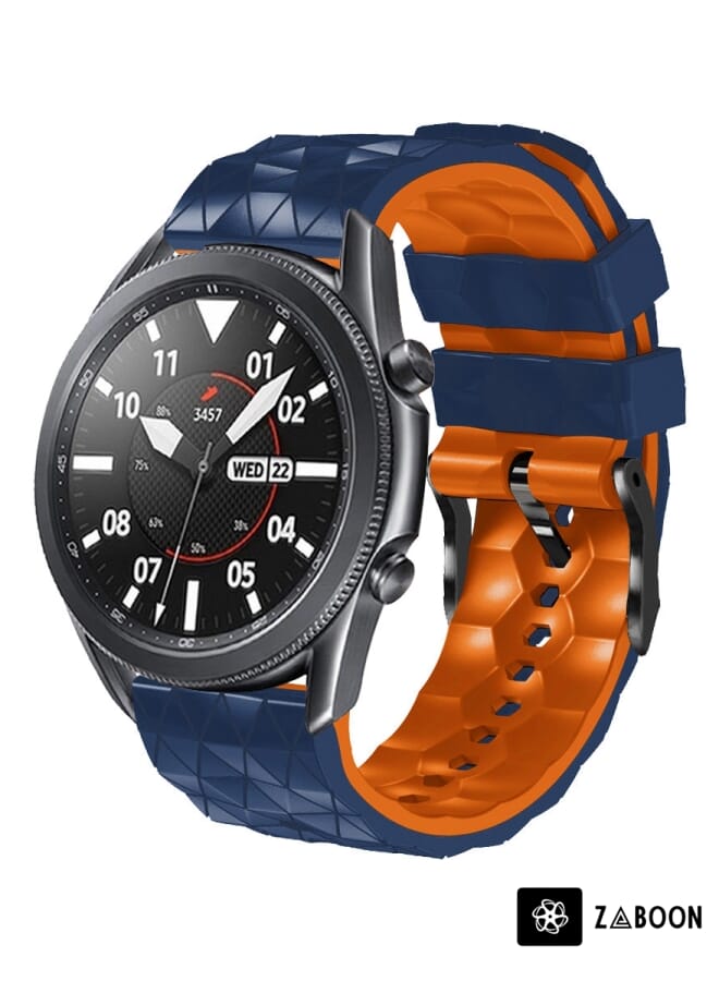 Zaboon Xiaomi Haylou RS4 LS12 22mm Football Pattern Two-Color Silicone Strap - Image 1