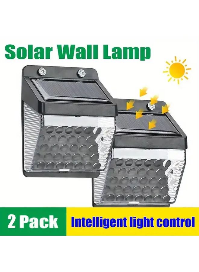 2pcs Solar Outdoor Lights White Wall Lamp Garden Security Lighting Pathway - Image 1