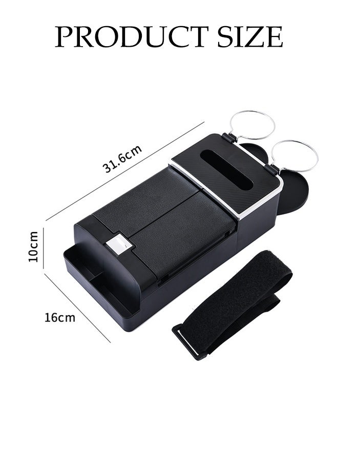 DUNISO Car Center Console Cover Protector 3in1 Car Armrest Cover Cushion Multifunctional Car Armrest Storage Box with Cup Holder、Tissue Box and Storage Box Ergonomic Design Auto Center Console Armrest Pads for Most Vehicles, SUVs, Trucks, Cars - Image 4