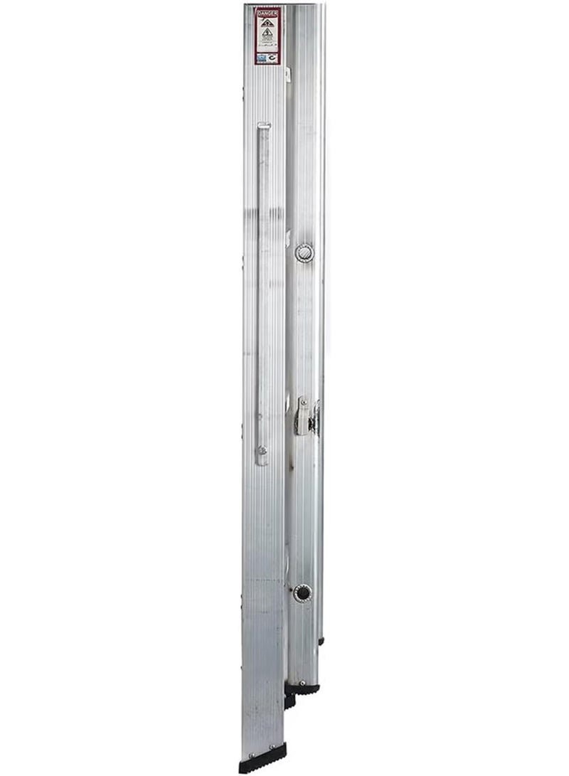 EMC Dual Purpose Aluminium 4 Step Ladder - Heavy Duty, 250 lbs Capacity, Slip-Resistant Steps, Safety Lock, Compact Size - Image 3